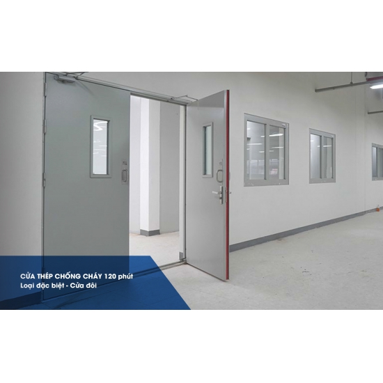 Cửa thép chống cháy 120 phút (Loại đặc biệt - Cửa đôi)