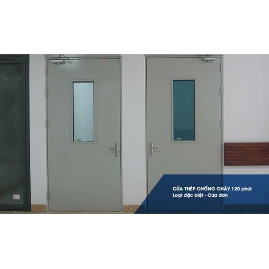 Cửa thép chống cháy 120 phút.(Loại đặc biệt - Cửa đơn)