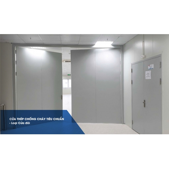Cửa thép chống cháy tiêu chuẩn - Loại Cửa đôi