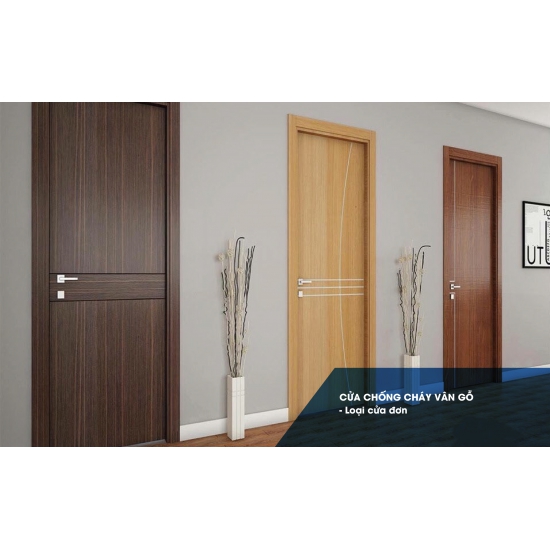 Cửa chống cháy vân gỗ (Loại cửa đơn)