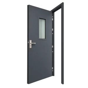 Cửa thép chống cháy 1 cánh ô kính